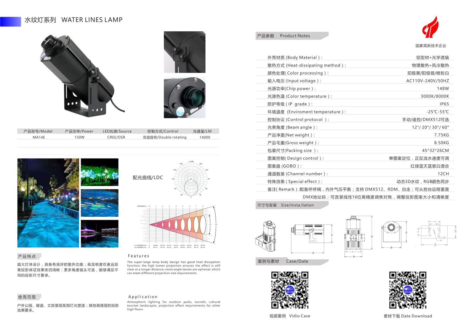 Đèn mây nước chống thấm nước MA14E 150W-Yuesha 1 Đèn mây nước chống thấm nước MA14E 150W-Yuesha