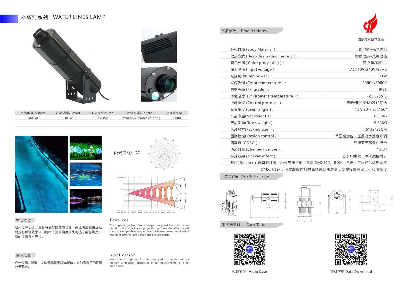 Đèn mây nước chống thấm nước MA14G 300W-Yuesha 1 Đèn mây nước chống thấm nước MA14G 300W-Yuesha